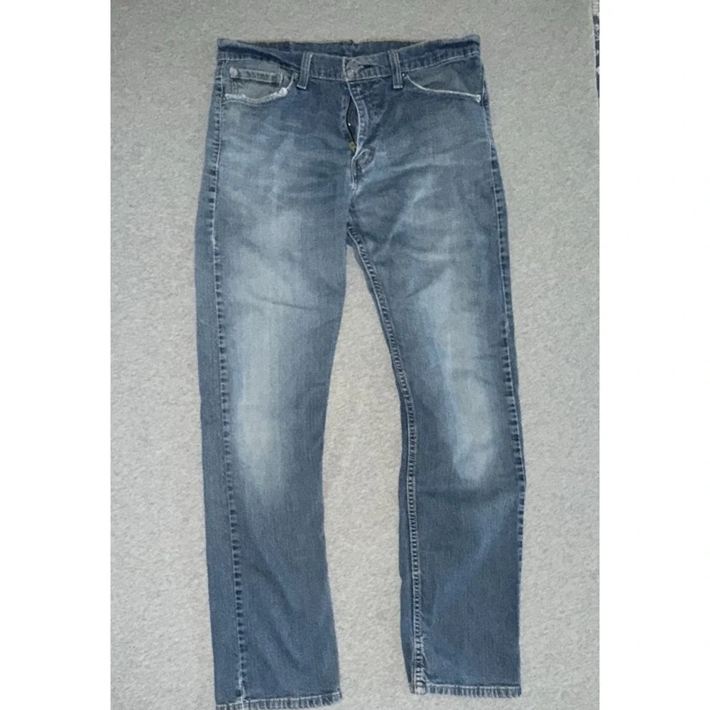 Levi 513 Jeans Mens Womens 32x32 Medium Wash Slim Fit Straight Leg Buttery Soft